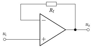 图1.3.3  电流反馈型运放构成电压跟随器的正确接法.jpg